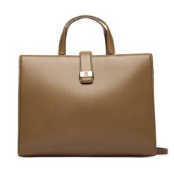 Torebka Tommy Hilfiger. Brązowe torebki do ręki damskie Tommy Hilfiger, bez wzorów, klasyczne, bez dodatków. Za 749.99 zł.