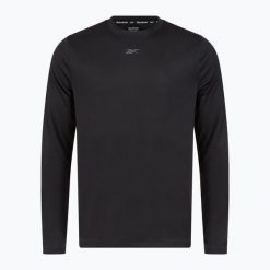Longsleeve męski Reebok Id Train Tech Tee. Czarne koszulki sportowe męskie REEBOK FITNESS, m, bez wzorów, bez kołnierzyka, bez ramiączek, na fitness i siłownię. Za 109.99 zł.