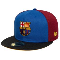 Czapka z daszkiem męska Mes Que Un 59Fifty FC Barcelona Cap. Czerwone czapki i kapelusze męskie New Era, bez wzorów, z poliesteru, casualowe. Za 349.99 zł.