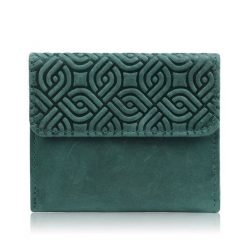 Portfel skórzany vintage Paolo Peruzzi T-114-HGR zielony. Zielone portfele damskie Paolo Peruzzi, bez wzorów, ze skóry. Za 69.99 zł.