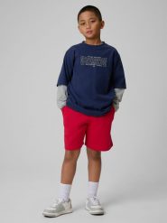 4F Spodenki dresowe chłopięce - czerwone 146 (10-11 lat). Czerwone szorty dla chłopców 4f, na lato, bez wzorów, z bawełny. Za 49.99 zł.