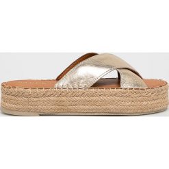 Badura - Klapki. Żółte klapki damskie Badura, bez wzorów, z gumy, bez obcasa, na obcasie, bez zapięcia. W wyprzedaży za 129.90 zł.