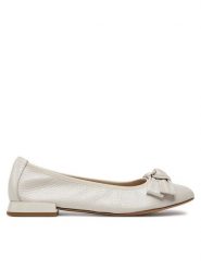 Caprice Baleriny 9-22105-42 Écru. Białe baleriny damskie Caprice, bez wzorów, ze skóry, bez obcasa. Za 300.99 zł.