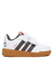 Adidas Sneakersy Disney Tensaur JQ1972 Biały. Białe buty sportowe chłopięce Adidas, bez wzorów, ze skóry, bez zapięcia. Za 169.99 zł.