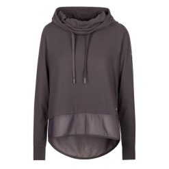 Bluza Z Kapturem Damska Immy. Szare bluzy sportowe damskie Trespass, s, bez wzorów, sportowe, bez kołnierzyka, bez ramiączek, z kapturem. Za 141.99 zł.