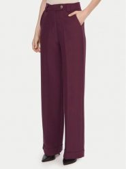 Maryley Spodnie materiałowe 25IB563/43BU Bordowy Regular Fit. Czerwone spodnie materiałowe damskie Maryley, m, bez wzorów, z materiału. Za 319.99 zł.