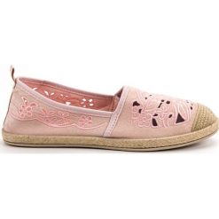 Różowe Zamszowe Espadryle VICES. Czerwone espadryle damskie VICES, na lato, z aplikacjami, z zamszu, bez obcasa, bez zapięcia. W wyprzedaży za 89.00 zł.