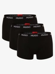 HUGO Obcisłe bokserki pakowane po 3 szt. Mężczyźni Bawełna czarny, S. Czarne bokserki męskie Hugo, m, bez wzorów, z bawełny. Za 219.95 zł.