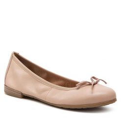 Baleriny Marco Tozzi. Brązowe baleriny damskie Marco Tozzi, bez wzorów, bez obcasa. Za 179.99 zł.