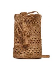 Manebi Torebka Handcrafted Raffia Beach Bucket Weaving V 2.2 AO Brązowy. Brązowe torebki do ręki damskie Manebi, bez wzorów, z materiału, bez dodatków. Za 1,839.00 zł.