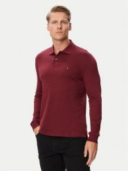 Tommy Hilfiger Polo MW0MW37317 Bordowy Regular Fit. Czerwone koszulki polo męskie Tommy Hilfiger, l, bez wzorów, z bawełny, bez ramiączek. Za 409.99 zł.