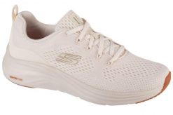 Buty do chodzenia damskie Skechers 150024WBC. Białe obuwie sportowe damskie Skechers, bez wzorów, z materiału, trekkingowe. Za 329.99 zł.