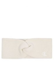 Calvin Klein Opaska materiałowa LV04F8019G Kremowy. Białe czapki i kapelusze damskie Calvin Klein, bez wzorów, z materiału. Za 129.99 zł.