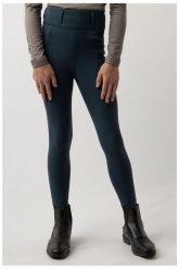 Dziewczęce legginsy jeździeckie z pełną przyczepnością BR Equitation Eevolv Loen. Niebieskie legginsy dla dziewczynek BR, bez wzorów, z materiału. Za 346.00 zł.