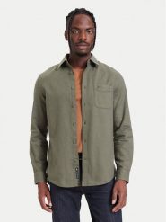 Tommy Jeans Koszula DM0DM23529 Zielony Regular Fit. Zielone koszule męskie Tommy Jeans, m, bez wzorów, z bawełny, bez kołnierzyka, bez ramiączek. Za 349.99 zł.