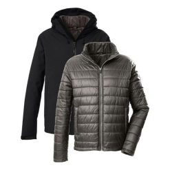 Kombinezon parka i puchówka Killtec KOW 95. Czarne parki męskie KILLTEC, m, bez wzorów, z materiału, z kapturem. Za 699.25 zł.