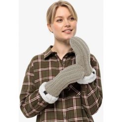 Rękawiczki turystyczne zimowe damskie Jack Wolfskin Highloft Knit Mitten. Szare rękawiczki damskie Jack Wolfskin, na zimę, bez wzorów, z poliesteru, sportowe. Za 108.64 zł.