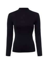 Marie Lund koszulka z długim rękawem Kobiety Bawełna (100%) czarny, XXL. Czarne t-shirty damskie Marie Lund, xxl, bez wzorów, z bawełny, eleganckie, bez kołnierzyka. Za 149.95 zł.