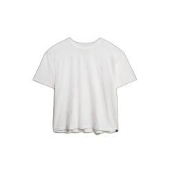 Koszulka damska Superdry Studios. Białe t-shirty damskie Superdry., l, bez wzorów, prążkowane, eleganckie, bez kołnierzyka. Za 137.00 zł.
