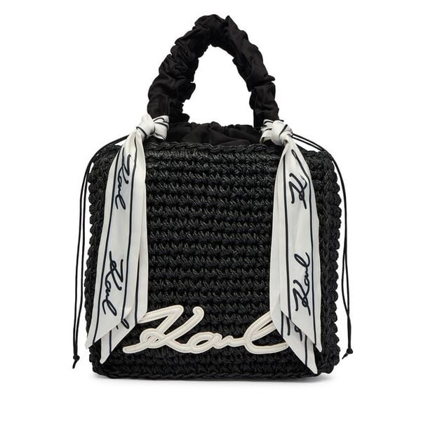 Torebka KARL LAGERFELD. Czarne torebki do ręki damskie KARL LAGERFELD, bez wzorów, bez dodatków. Za 623.99 zł.