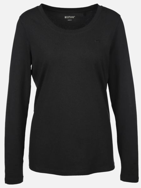 Damski Longsleeve Mustang Style Anne C Basic Jet Black 1015770 4188. Czarne bluzki damskie Mustang, s, bez wzorów, bez kołnierzyka, bez ramiączek. Za 119.99 zł.