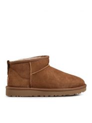 Ugg Śniegowce W Classic Ultra Mini 1116109 Brązowy. Brązowe śniegowce i trapery damskie UGG, ze skóry. Za 639.99 zł.
