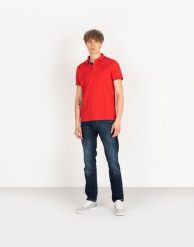 Pepe Jeans Koszulka Polo "Lucas" | PM541431 | Lucas | Mężczyzna | Czerwony. Czerwone koszulki polo męskie Pepe Jeans, m, bez wzorów, z bawełny, bez ramiączek. W wyprzedaży za 139.00 zł.