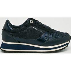 Tommy Hilfiger - Buty. Czarne obuwie sportowe damskie Tommy Hilfiger, z materiału. Za 359.90 zł.