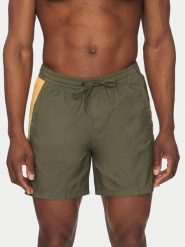 Quiksilver Szorty materiałowe EQYJV04136 Zielony Regular Fit. Zielone szorty męskie Quiksilver, l, bez wzorów, z materiału. Za 99.99 zł.