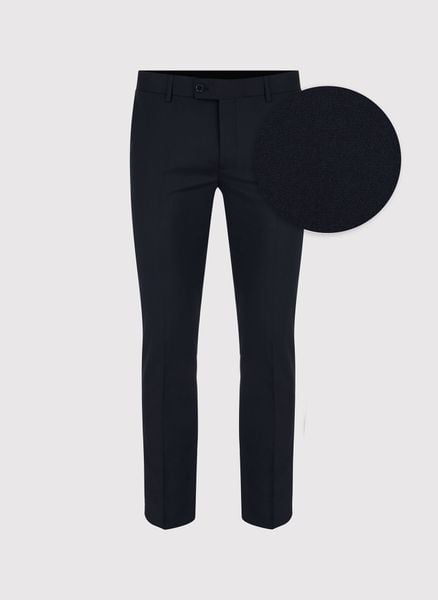 PAKO LORENTE - Gładkie granatowe spodnie ganiturowe. Eleganckie spodnie męskie Pako Lorente, bez wzorów, z elastanu, biznesowe. Za 599.99 zł.