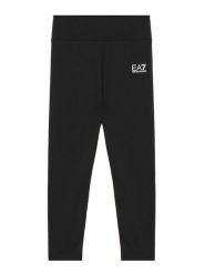 EA7 Emporio Armani Legginsy 7G000171 AF12484 MC001 Czarny Slim Fit. Czarne legginsy dla dziewczynek EA7 Emporio Armani, bez wzorów, z bawełny. Za 299.99 zł.