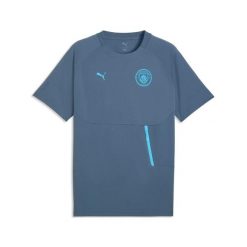 Koszulka Manchester City Tech 2026/27. Czarne koszulki sportowe męskie Puma, xl, bez wzorów, z materiału, bez kołnierzyka, bez ramiączek, do piłki nożnej. Za 223.45 zł.