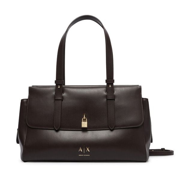 Torebka Armani Exchange. Brązowe torebki do ręki damskie Armani Exchange, bez wzorów, klasyczne, bez dodatków. Za 779.99 zł.