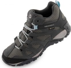 Merrell Alverstone Mid GTX Storm damskie buty outdoor szare. Szare trekkingi damskie 2117 OF SWEDEN, outdoorowe, gore-tex. Za 758.99 zł.