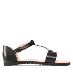 Sandały Flamingo. Czarne sandały damskie Flamingo, bez wzorów, bez obcasa, na płaskiej podeszwie, bez zapięcia. Za 279.99 zł.