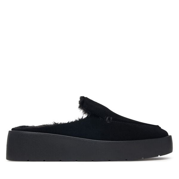 Klapki Calvin Klein. Czarne klapki damskie Calvin Klein, bez wzorów, bez obcasa. Za 649.99 zł.