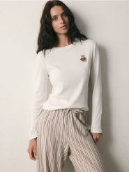 Dwuczęściowa piżama z modalem - beżowy. Brązowe piżamy damskie Reserved, l, bez wzorów, z dzianiny, bez ramiączek. Za 139.99 zł.