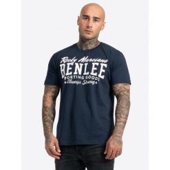 Koszulka Benlee Retro Logo. Niebieskie koszulki sportowe męskie BENLEE, bez wzorów, bez kołnierzyka, bez ramiączek. Za 137.00 zł.