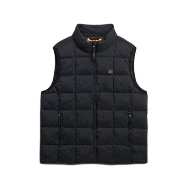 Kurtka puchowa bez rękawów Superdry Fuji Lite. Czarne kurtki męskie Superdry., m, bez wzorów, z materiału, casualowe, bez kaptura. Za 335.50 zł.