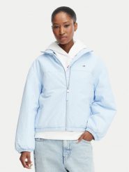 Tommy Jeans Kurtka przejściowa DW0DW22908 Niebieski jasny Regular Fit. Niebieskie kurtki damskie Tommy Jeans, l, bez wzorów, z jeansu, bez kaptura. Za 649.99 zł.