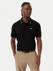BOSS Polo Swing Paddy 50564779 Czarny Regular Fit. Czarne koszulki polo męskie Boss, m, bez wzorów, z bawełny, bez ramiączek. Za 499.99 zł.