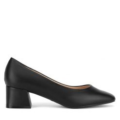 Czółenka Clara Barson. Czarne czółenka damskie Clara Barson, bez wzorów, bez obcasa, bez zapięcia. Za 63.99 zł.