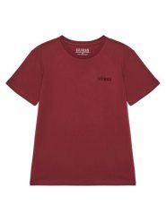 Guess T-Shirt L5YI39 K8HM4 Bordowy Regular Fit. Czerwone t-shirty dla chłopców Guess, z aplikacjami, z bawełny, bez ramiączek. Za 69.99 zł.