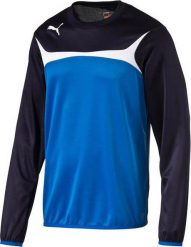 Puma Bluza męska Puma Esito 3 Trainig Sweat niebiesko-czarna 653967 02 L. Czarne bluzy męskie Puma, l, bez wzorów, bez kaptura. Za 119.49 zł.