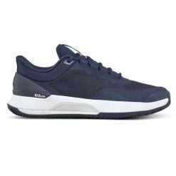 Damskie buty do tenisa Wilson Intrigue Tour Clay. Niebieskie obuwie sportowe damskie Wilson, bez wzorów, z gumy, do biegania. Za 486.00 zł.