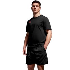 Bawełniana koszulka z małym logo Canterbury. Czarne koszulki sportowe męskie CANTERBURY, xs, bez wzorów, z bawełny, bez kołnierzyka, bez ramiączek. Za 205.00 zł.
