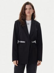 Karl Lagerfeld Jeans Marynarka B1W14024 Czarny Regular Fit. Czarne żakiety damskie Karl Lagerfeld Jeans, s, bez wzorów, z jeansu. Za 1,009.00 zł.
