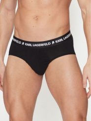 KARL LAGERFELD Komplet 3 par slipów A1M47152 Czarny. Czarne slipki męskie KARL LAGERFELD, m, bez wzorów, z bawełny. Za 199.99 zł.