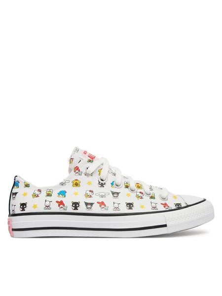 Converse Trampki Chuck Taylor All Star A17700C Biały. Białe trampki i tenisówki damskie Converse, bez wzorów, retro, bez zapięcia. Za 379.99 zł.
