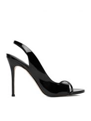 Eva Minge Sandały EO-TALIA-LT1022-201 Czarny. Czarne sandały damskie Eva Minge, bez wzorów, ze skóry, bez obcasa, na szpilce, bez zapięcia. Za 449.99 zł.